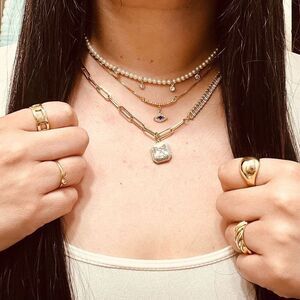 18k gold filled “Camila” Chunky Statement Chain Ring Trendy